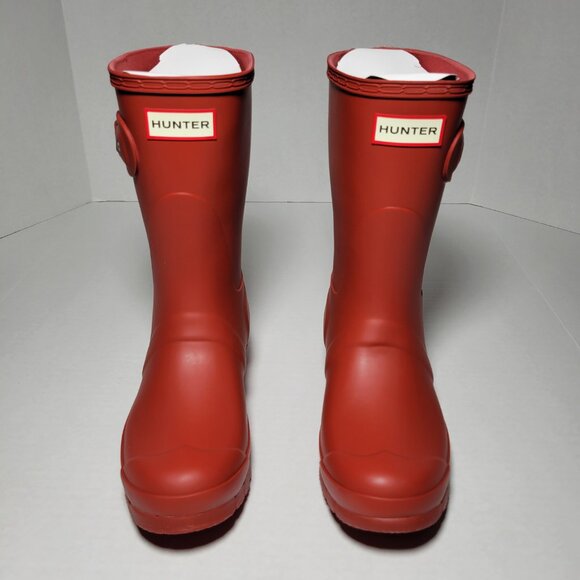 Hunter Women's Original Short Rain Boots in Military Red - Picture 2 of 10